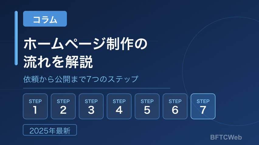 ホームページ制作の流れのアイキャッチ画像
